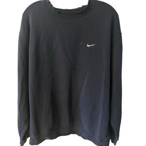 Vintage Y2K Nike Crewneck Sweatshirt Blue Small Check Logo Swoosh Mens Size XL